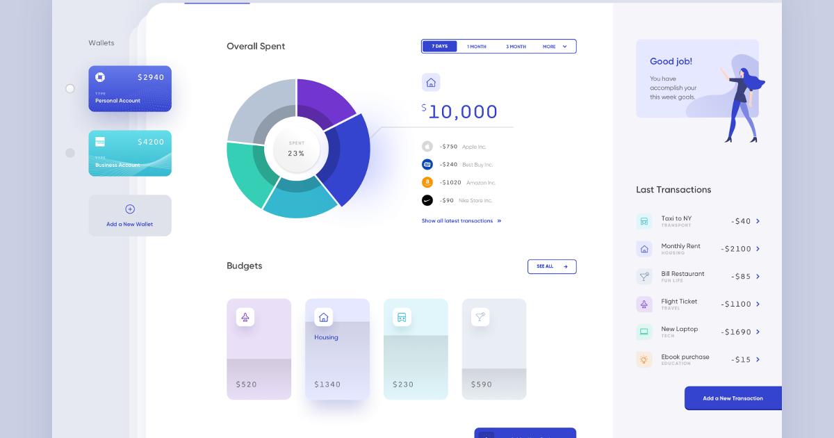 A person comparing budgeting app dashboards on a laptop, highlighting the best money app for habits and planning